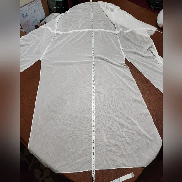 NWOT ... White Sheer Long Sleeve Cover-Up - Picture 5 of 8